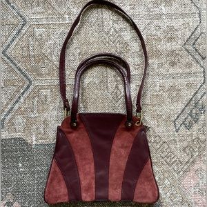 Vintage Red Faux-Leather Bag